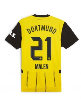 Borussia Dortmund Donyell Malen #21 Heimtrikot 2024-25 Kurzarm